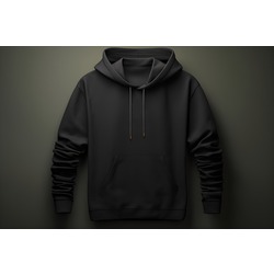 TEKLİ SİYAH KAPŞONLU SWEAT