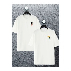 LİNNA WEAR CEDRİC&CHEN Baskılı OVERSİZE Sevgili Çift Kombini T-Shirt
