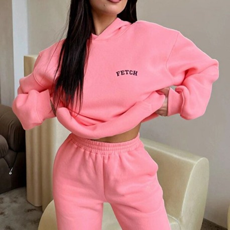 Fetch Eşofman Takımı Sweatshirt Jogger - Siyah Baskılı Oversize Şardonlu Kapüşonlu