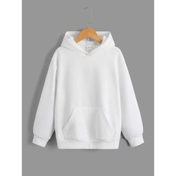 BEYAZ PAMUKLU KAPŞONLU SWEAT