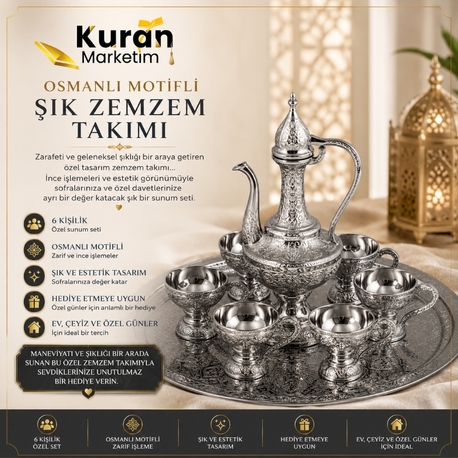Osmanlı Motifli Şık Zemzem Takımı