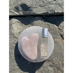 pembe kuvars gua sha taşı