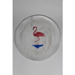 antik flamingo tabağı