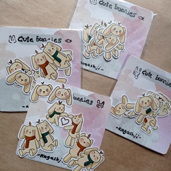 Cute Bunnies Sticker seti