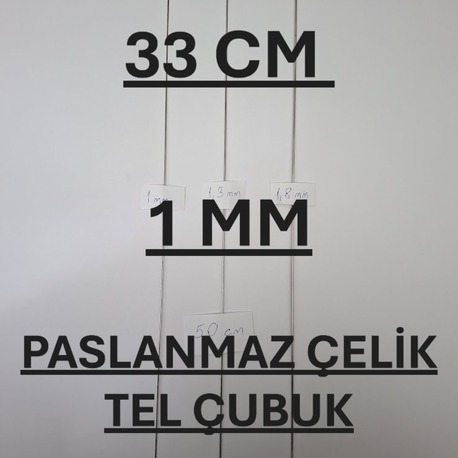 33 cm 1 mm ÇELİK TEL ÇUBUK