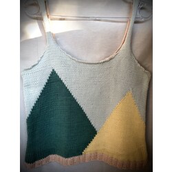 Askılı bluz / Crop top (el örgüsü)