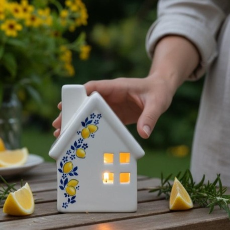 Limonlu Çini Ev Mumluk