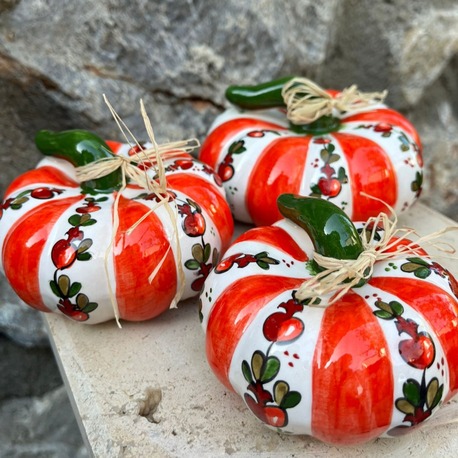 Çini Balkabağı Nar Desenli (Üçlü Set)