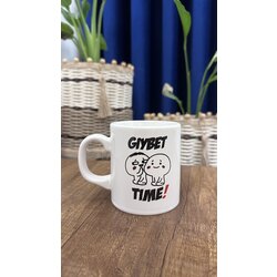 Gıybet time yazılı porselen kupa
