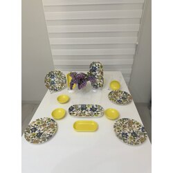 4 kişilik kahvaltı takımı sarı