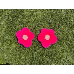Pembe Çiçek Şeklinde Bardak Altlığı - Şık ve Şirin Tasarım 