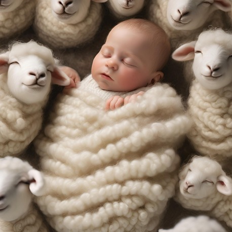 %100 Doğal Merinos Yün Bebek Yorganı 100x135