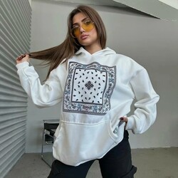 badana desenli hoodie 