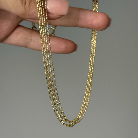 Xuping Minik Kapsül Işıltılı Gold Zincir Kolye (45cm)