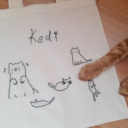 KEDİ bez çanta