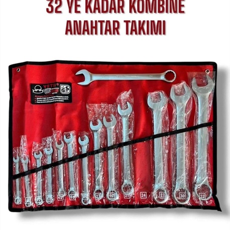 Yeti Kombine Anahtar Seti 14 Parça - Kırmızı