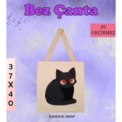 Kedi Bez Kol Çanta
