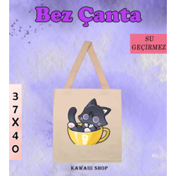 Kedi Bez Kol Çanta