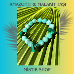 Amazonit & Malakit Taşı Bileklik