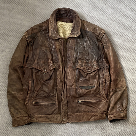 90s Bomber deri ceket ( l xl )