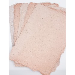 Toprak Tonları El Yapımı Geri Dönüşüm Kağıt - Raw Kenar 5li Paket