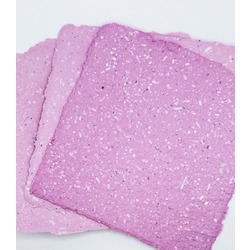 Pembe Kare El Yapımı Kağıt -- 3lü paket