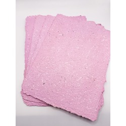 PEMBE EL YAPIMI GERİ DÖNÜŞÜM KAĞIT — Raw Kenar 4lü Paket