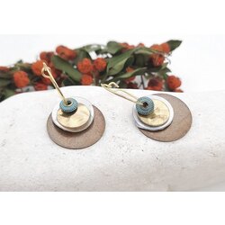 Kenz Collection El Yapımı Etnik Sedef Küpe