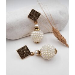 Kenz Collection El Yapımı İnci Küpe