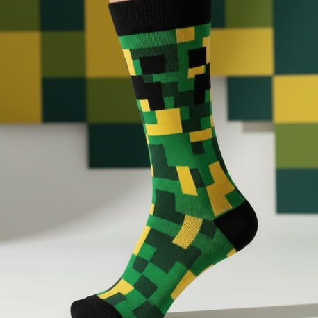 Minecraft Desenli Renkli Çorap 