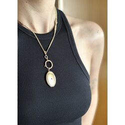 1900s Victoryen Köstekli Saat Zinciri Locket Kolye