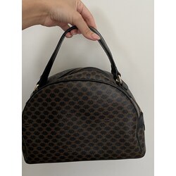 Celine Vintage Macadam Half Moon Çanta