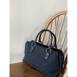Gucci Vintage Monochrome Canvas Çanta