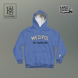Medipol Üniversitesi Tıp Fakültesi Mavi Hoodie 