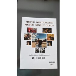 Sevgiliye özel kalp posteri 