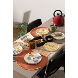 Kevin Seramik 6 Parça Modern Pasta Tabağı