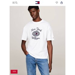 TOMMY HİLFİGER MAĞAZA MODELİ NAKIŞ BASKI TSHIRT
