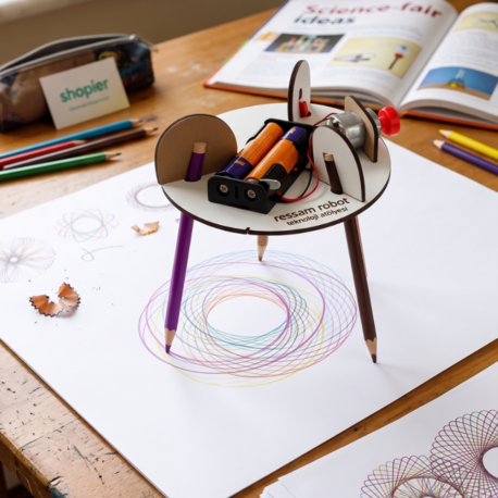 Ahşap Ressam Robot STEM Deney Seti