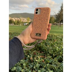 Kısa Taşlı Antrasit Rengi Telefon Askılığı