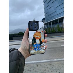 Garfield Aynalı Model iPhone vs Samsung Kılıfı