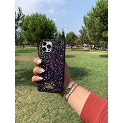 Pullu Model Çeşitli Mor iPhone Kılıfı