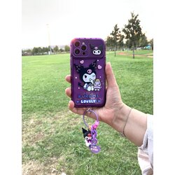 Charm’lı Kuromi iPhone Telefon Kılıfı