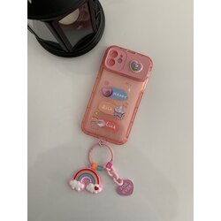 Charm’lı Pembe Renk iPhone Telefon Kılıfı