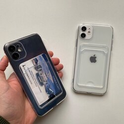 İPHONE 11 KARTVİZİTLİ ŞEFFAF KILIF