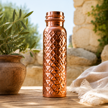 500 ML El İşlemeli Bakır Termos