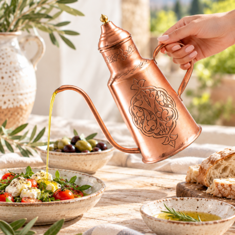 Bakır Yağdanlık 400 ml – 20 cm