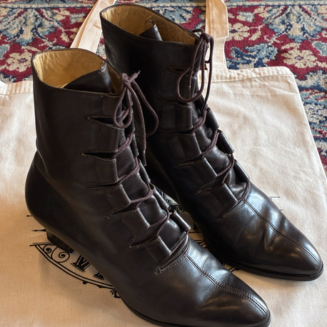 70's Dark Brown Leather Boots