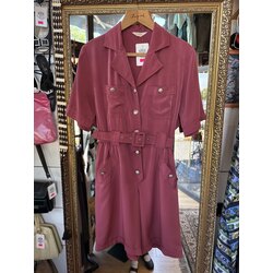 Dusty Rose Short Overalls