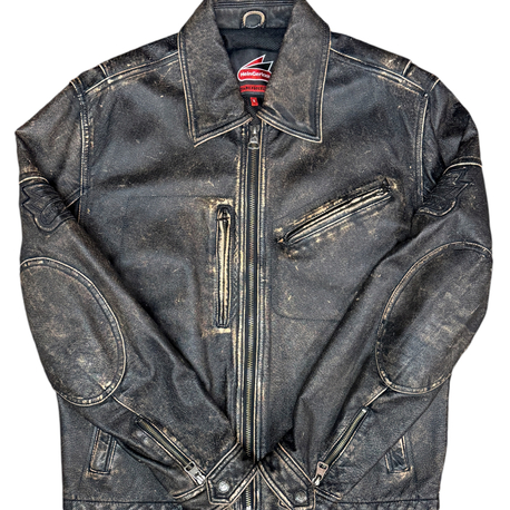 Hein Gericke Distressed Leather Motorcycle Jacket