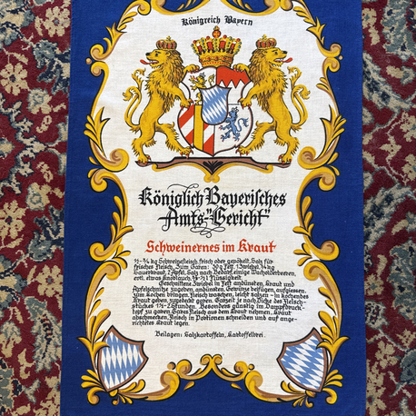 1970s Bavaria Germany Tapestry Tea Towel